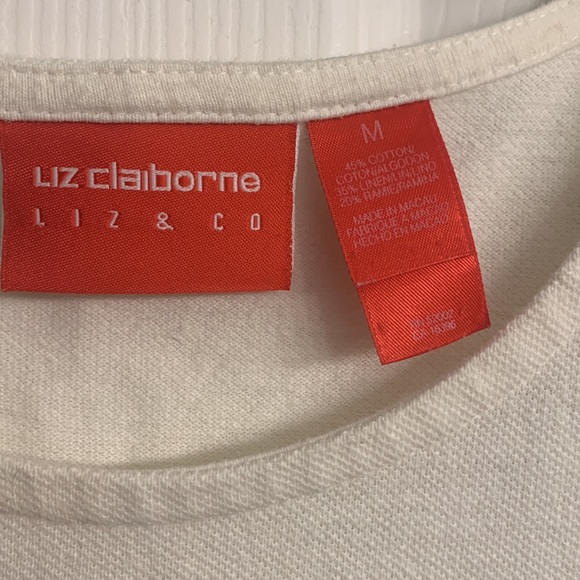 Liz Claiborne white tank top size medium - Picture 2 of 6